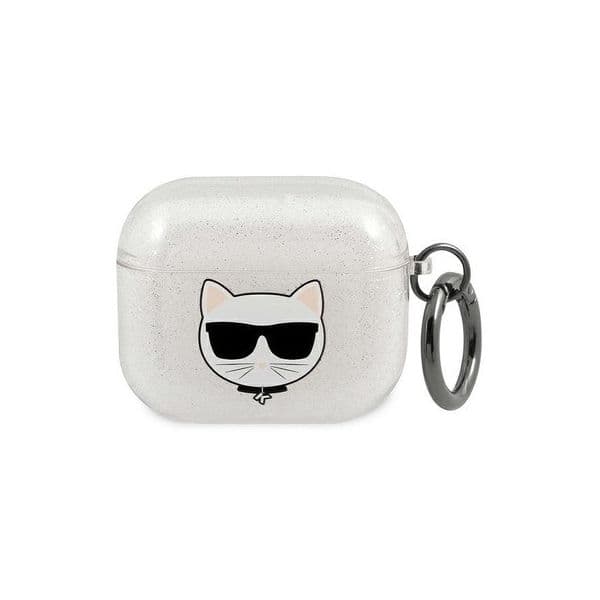 Karl Lagerfeld Capa Original Para Apple AirPods 3 Silver + Glitter