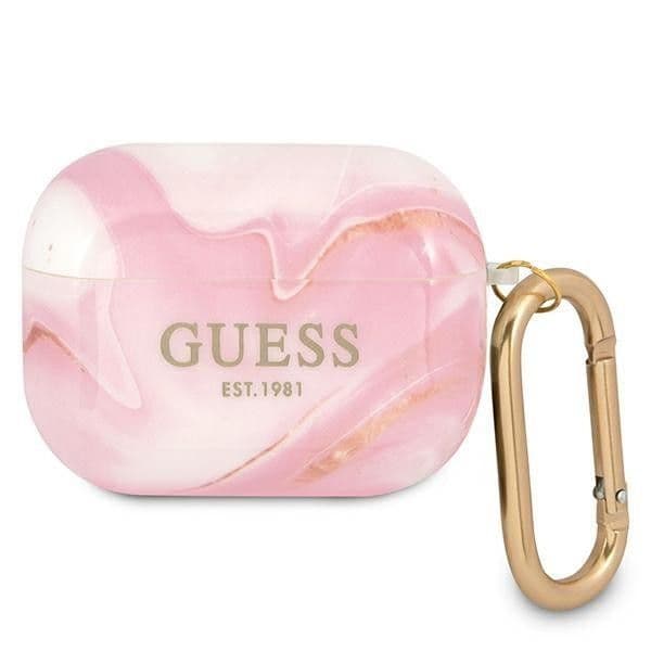 Guess Capa Guapunmp AirPods Pro Cor-de-rosa / Cor-de-rosa Marble Collection