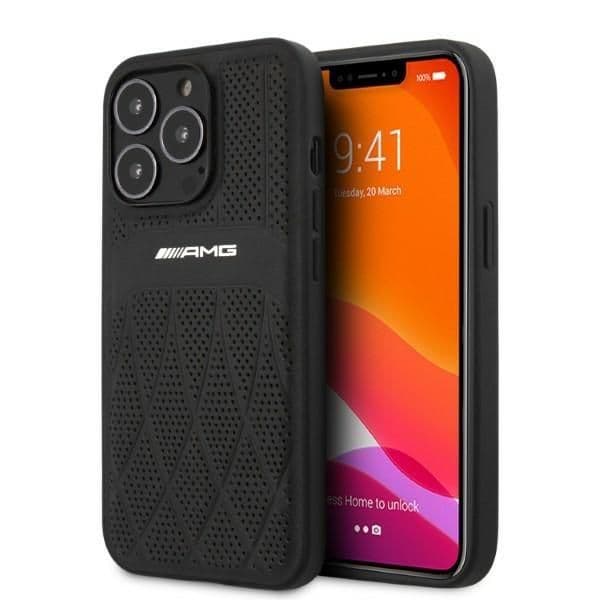 Mercedes-Benz Capa Couro para iPhone 13 Pro Max Black
