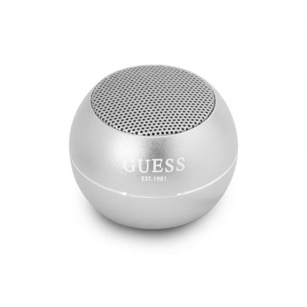Coluna Guess Mini Bluetooth Speaker Aluminum Silver - 3666339051389
