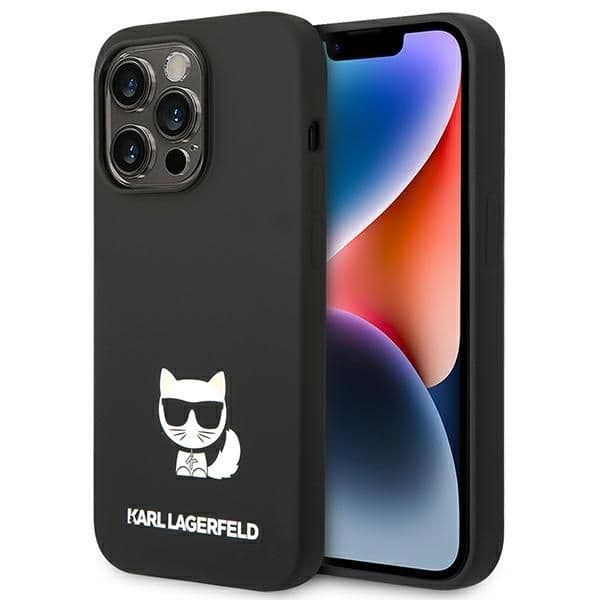 Karl Lagerfeld Capa Dura Silicone Choupette Body para iPhone 14 Pro Black