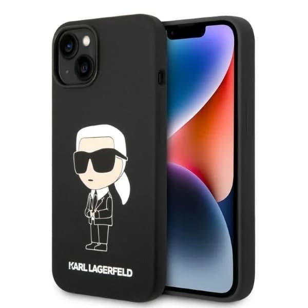 Karl Lagerfeld Capa Silicone para iPhone 14 Plus Black