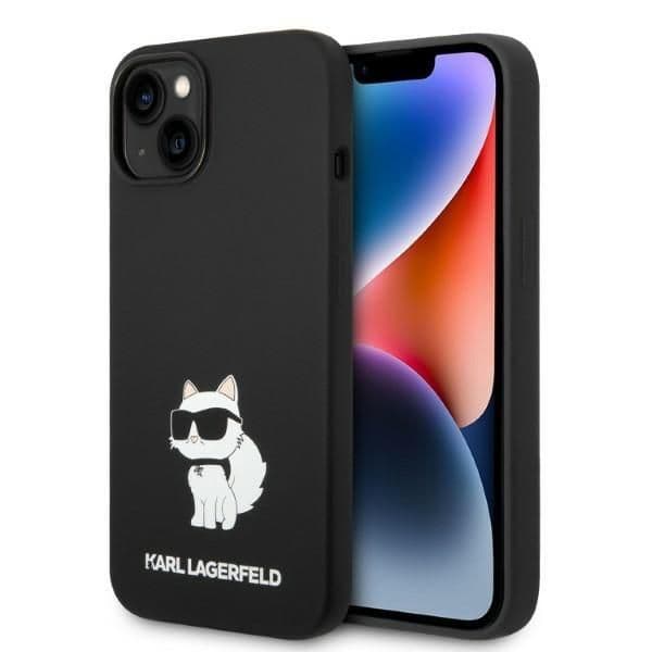 Karl Lagerfeld Capa Silicone Choupette para iPhone 14 Plus Black