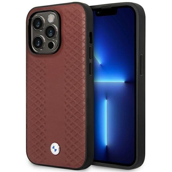 BMW Capa MagSafe para iPhone 14 Pro Burgundy