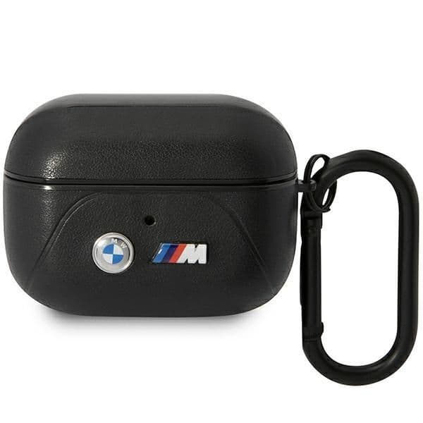 BMW Capa Leather Curved Line para AirPods Pro Black