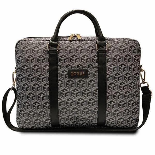 Guess Bolsa GCube Stripes para Portátil até 16" Preta