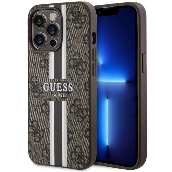 Guess Capa Hardcase para iPhone 13 Pro / iPhone 13 Brown