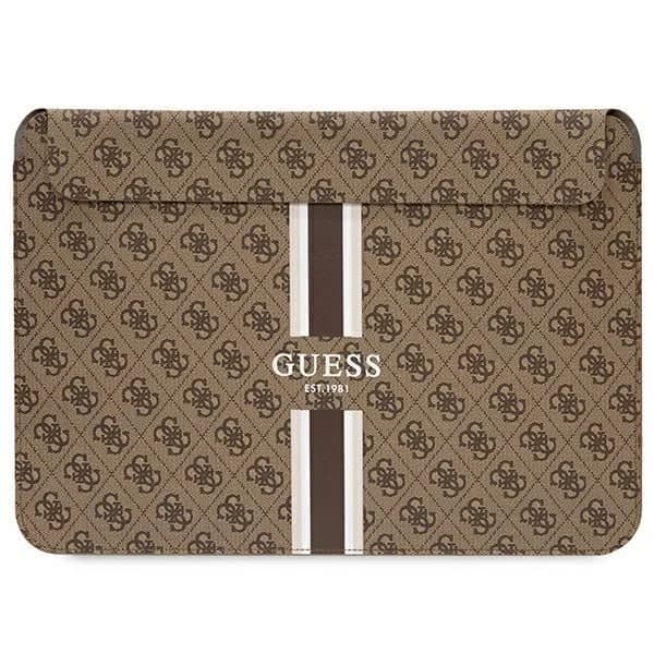 Guess Mala 4G Printed Stripes para Portátil 13"-14" Castanha