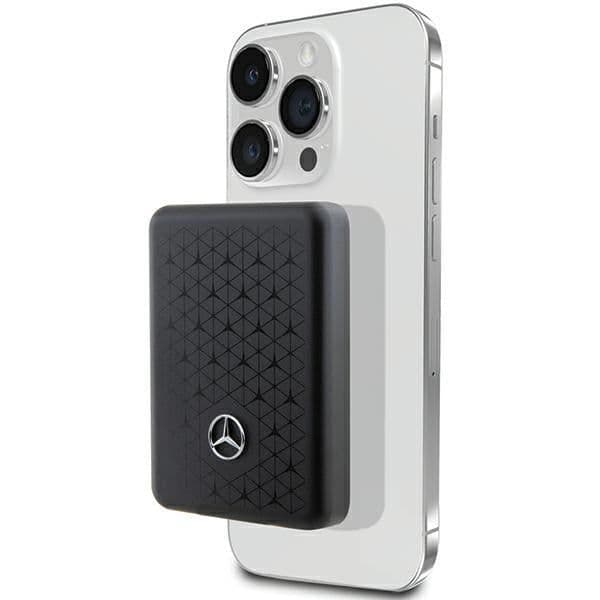 Powerbank Mercedes-Benz Estampa de Estrelas MagSafe Wireless 3000mAh Black