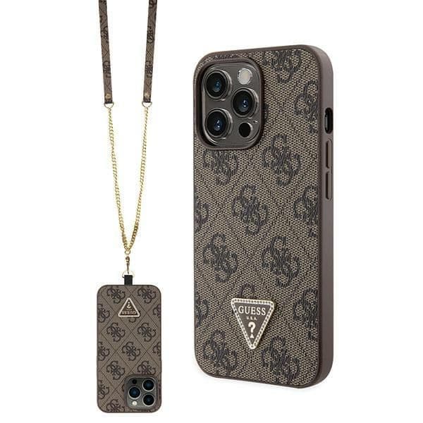 Guess Capa Crossbody 4G para iPhone 13 Pro / iPhone 13 Brown