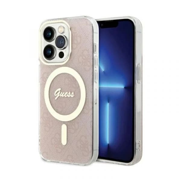 Guess Capa Hardcase para iPhone 15 Pro Pink