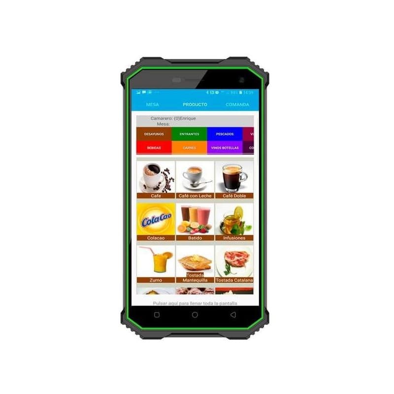 Pda Touch De 5 Polegadas Ip68 Com Sistema Android, 16gb De Armazenamento E 2gb De Memória Interna