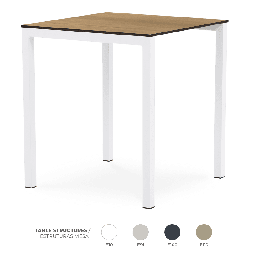 Pack 20 Mesas Metal Cottage Oak