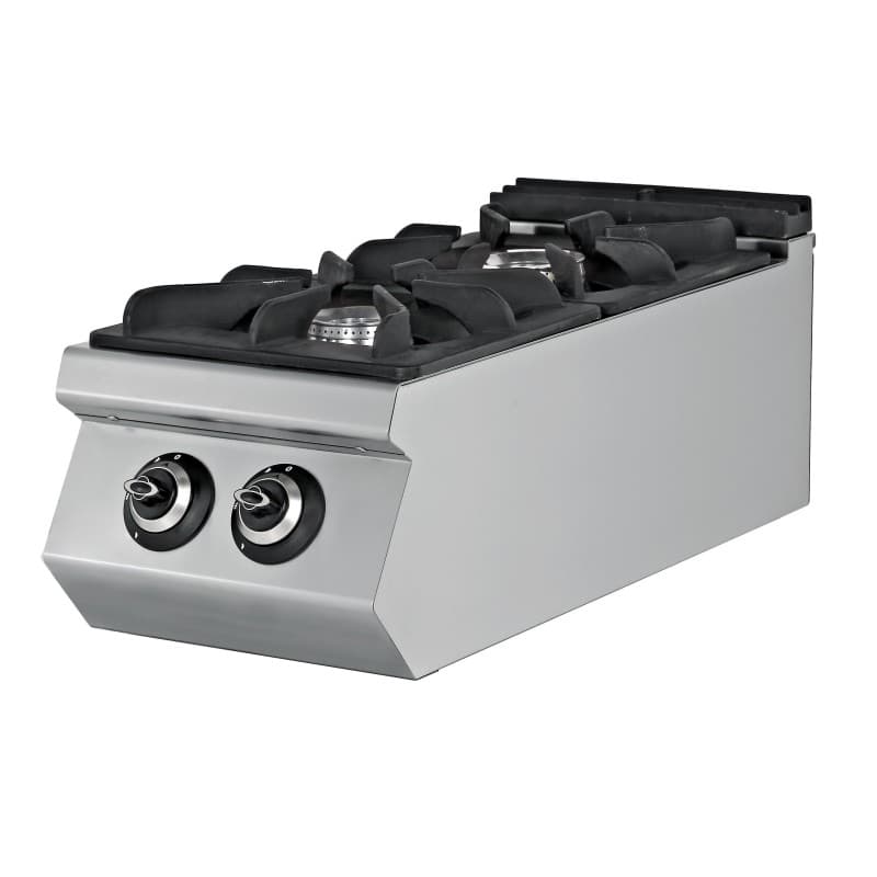 Fogão a gás de mesa 2 queimadores 2 x 7,15 kw 400x730x300mm