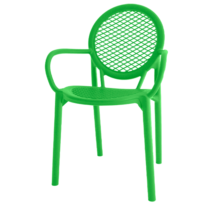 Pack 16 Cadeiras Noah com Braços Verde Pêra