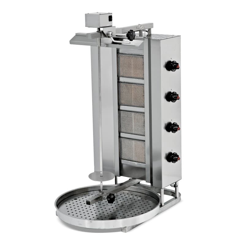 Máquina de Kebab com 4 Queimadores a Gás