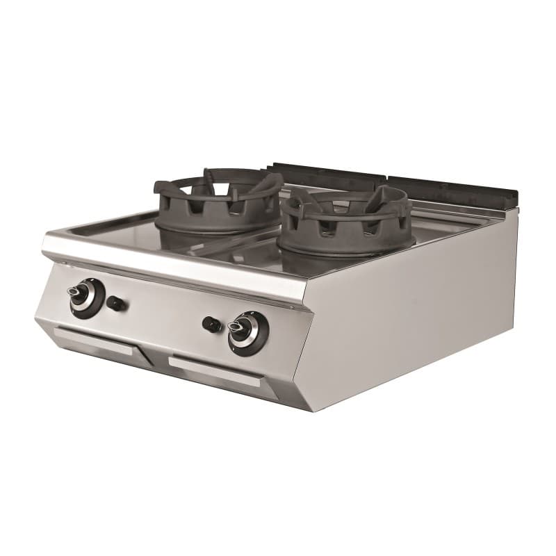 Fogão Wok A Gás De Mesa 2 Queimadores 2×18 Kw 800x730x300