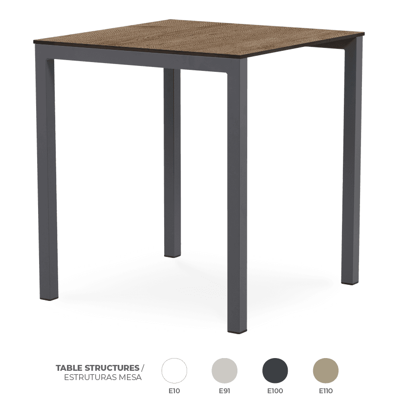 Pack 20 Mesas Metal Chestnut
