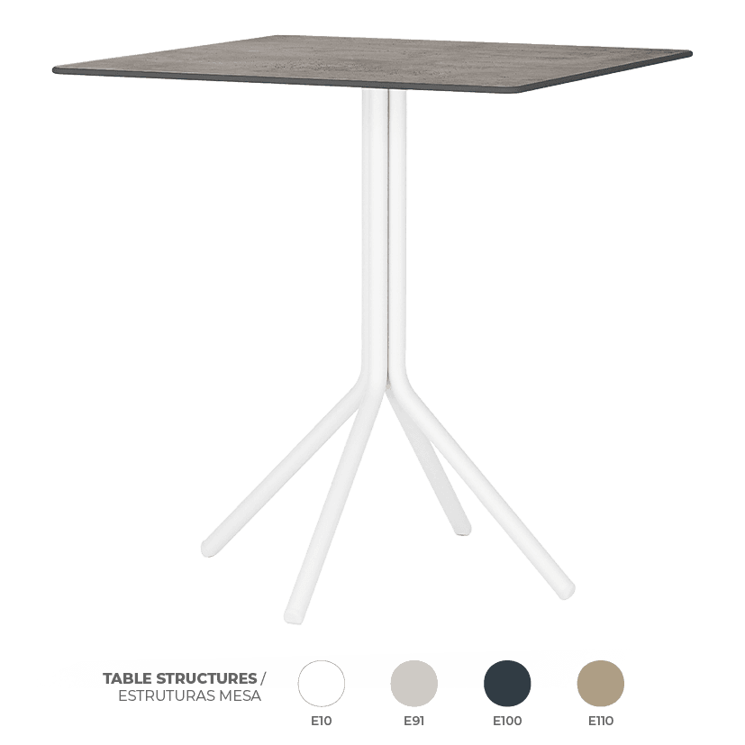 Pack 6 Mesas Daisy Industrial Concrete