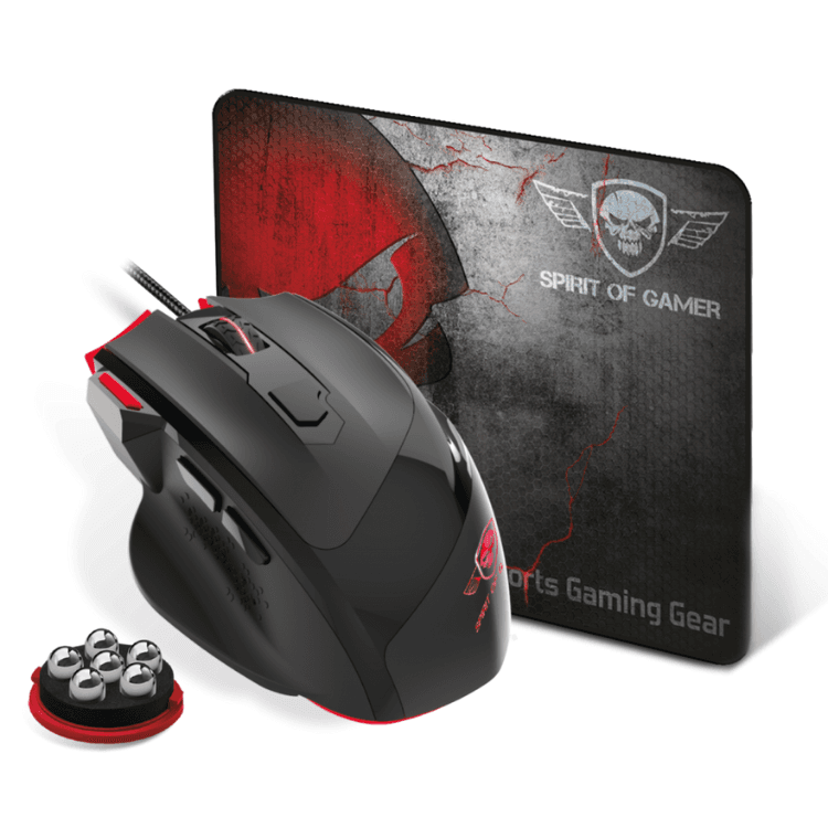 Spirit of Gamer PRO-M3 RGB 7200DPI Preto + Pad