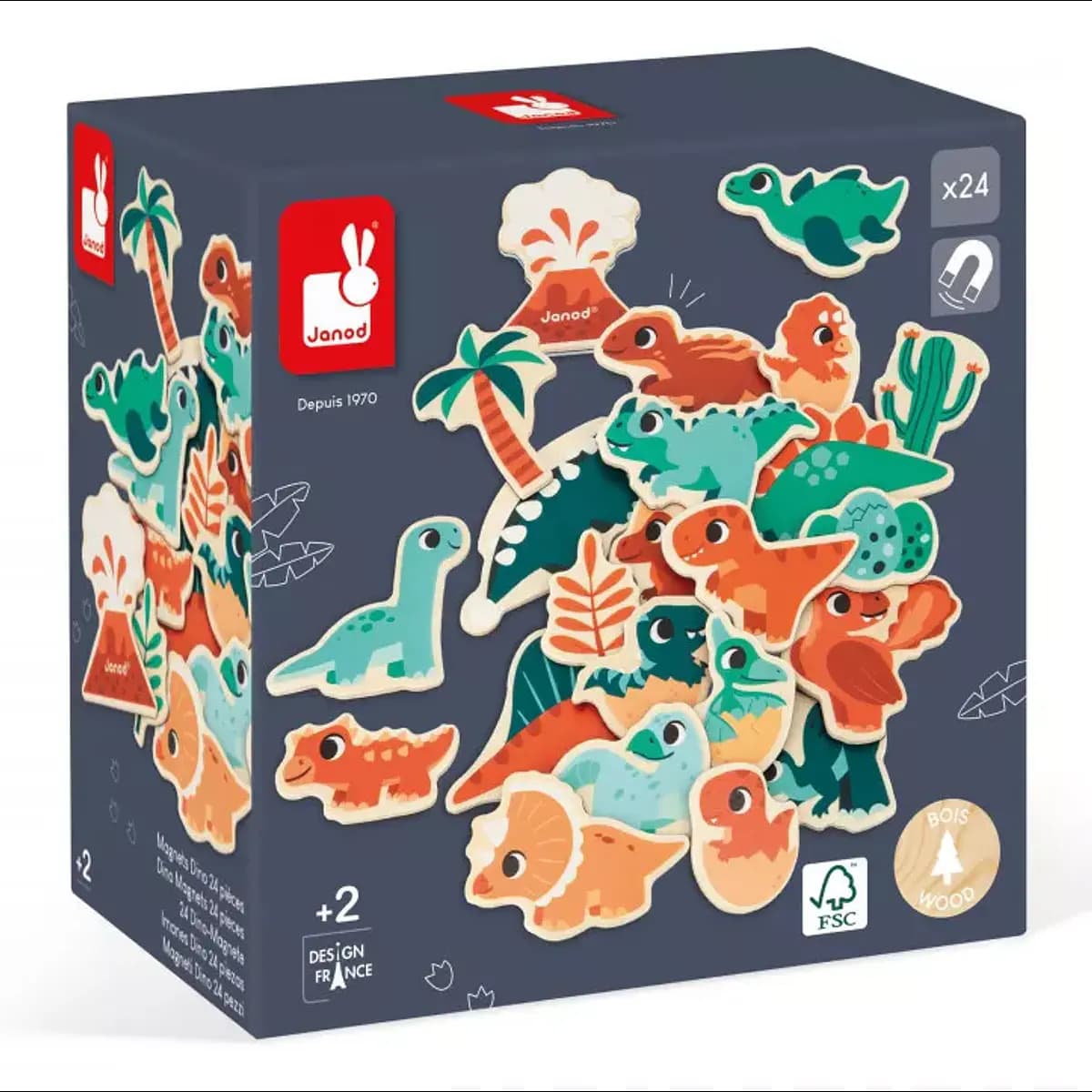 Janod Jogo Dino Peças Magnéticas