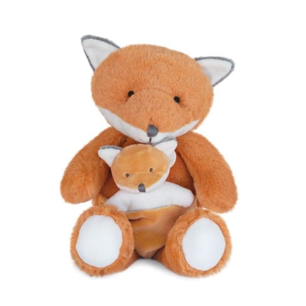 Doudou Et Compagnie Peluche Raposa Bébé Et Moi Unicef Laranja