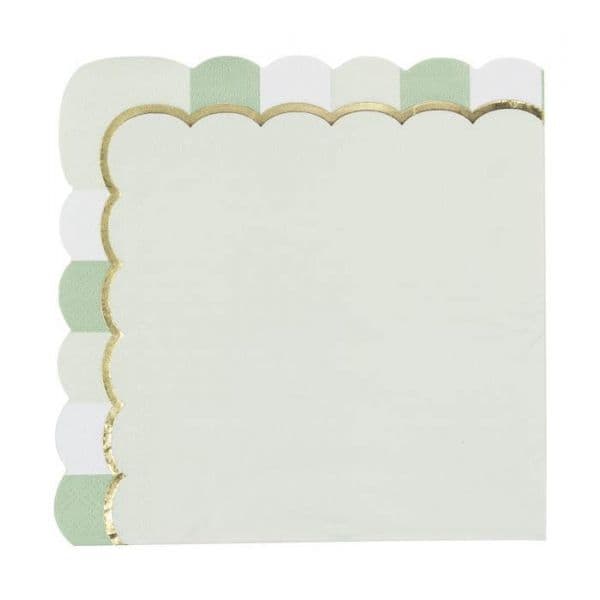 Tim e Puce Guardanapos com Rebordo Dourado Verde Macaroon - 550666971