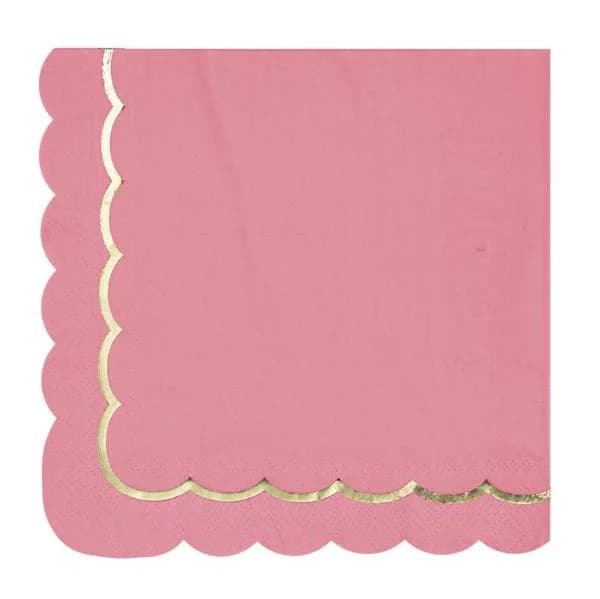 Tim e Puce Guardanapos com Rebordo Dourado Rosa - 550676444