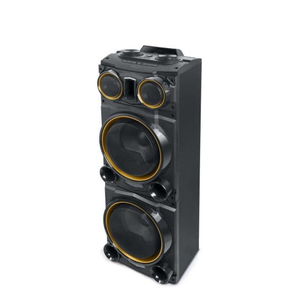 Muse Coluna Bluetooth Party Box 500W Led com Rádio CD M-1988 Black