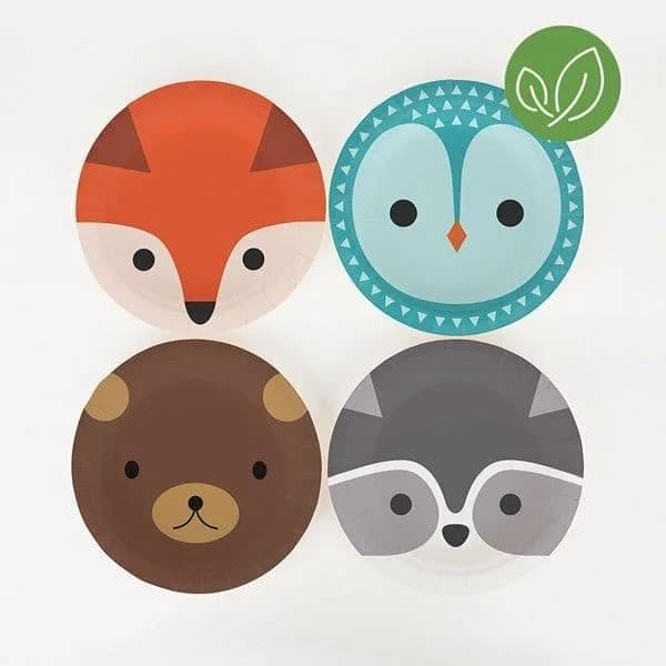 My Little Day 8 Pratos Pequenos Mini Bosque - 3365143