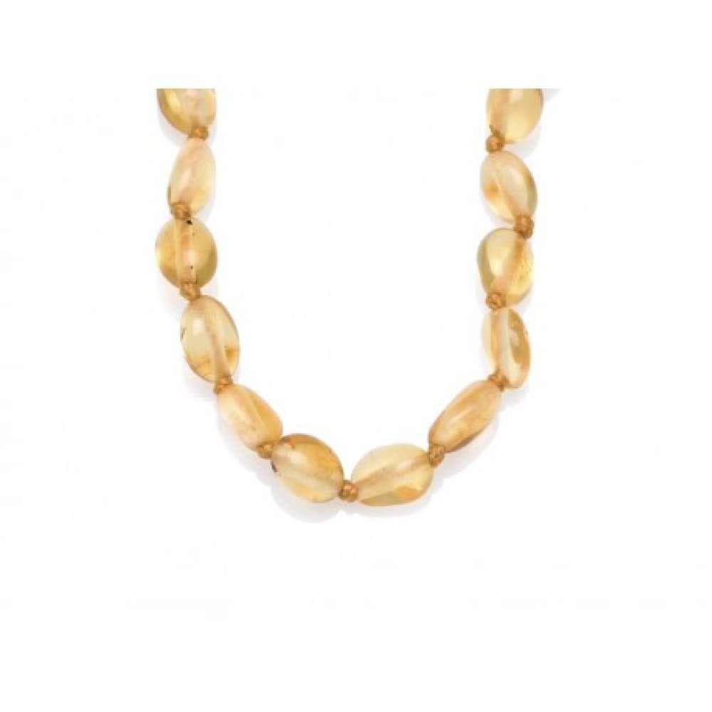 Colar de Ambar para Bebé Opalook Olive Mel com Clip 32cm
