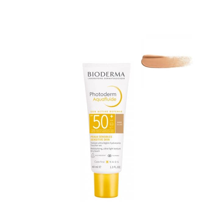 Protetor Solar Bioderma Photoderm Aquafluide SPF50+ Tom Dourado 40ml