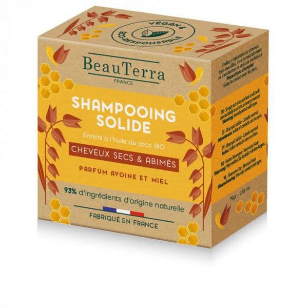 Beauterra Shampoo Sólido Aveia e Mel 75g