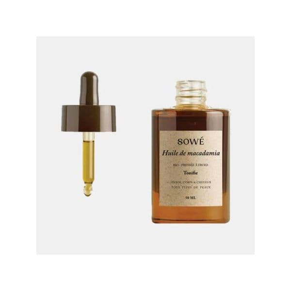 Sowé Óleo Puro de Macadâmia Bio Pressão a Frio para Rosto, Corpo e Cabelo 50ml