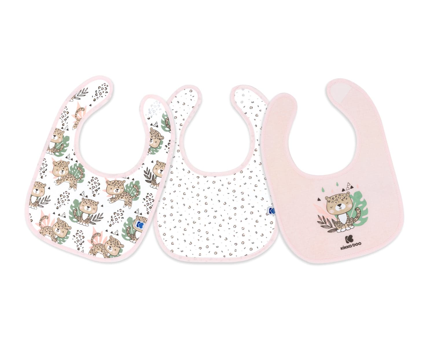 Conjunto de 3 babetes em algodão Savanna Rosa