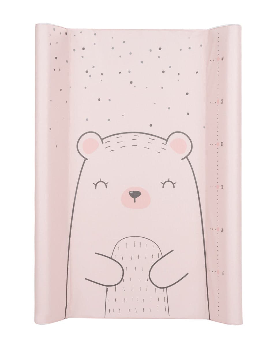 Muda fraldas em PVC macio 70x50cm Bear with me Rosa