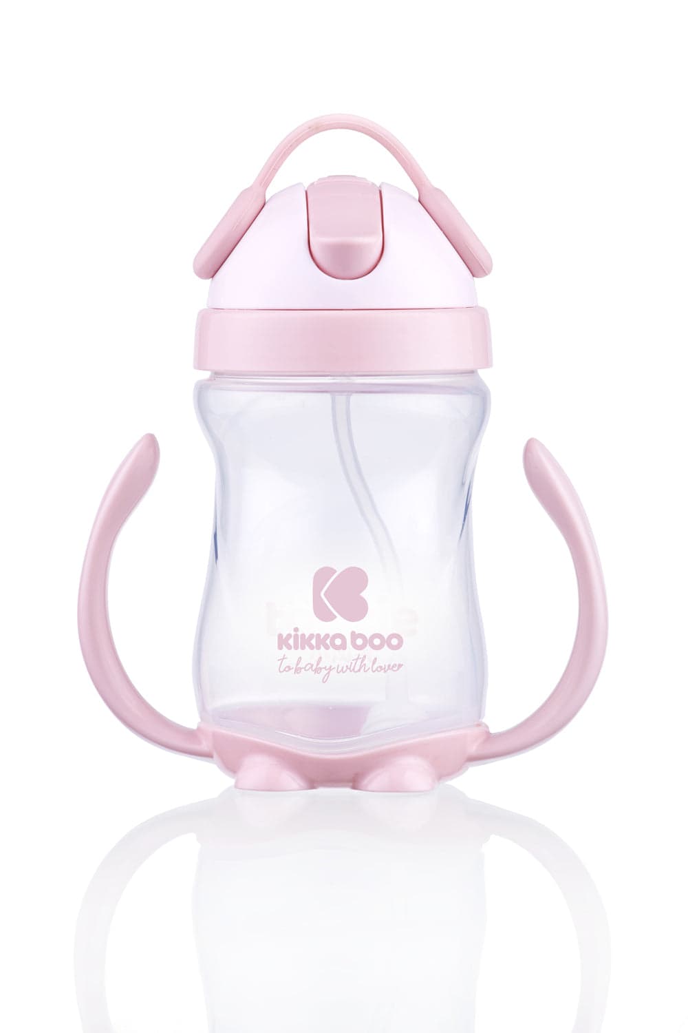 Copo com Palhinha 300ml Rosa