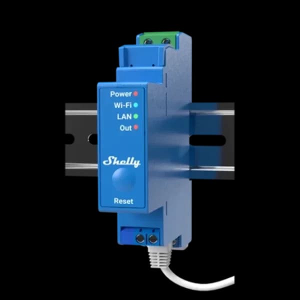 Shelly Pro 1 Módulo de Automação Wi-Fi/BT/LAN Calha DIN
