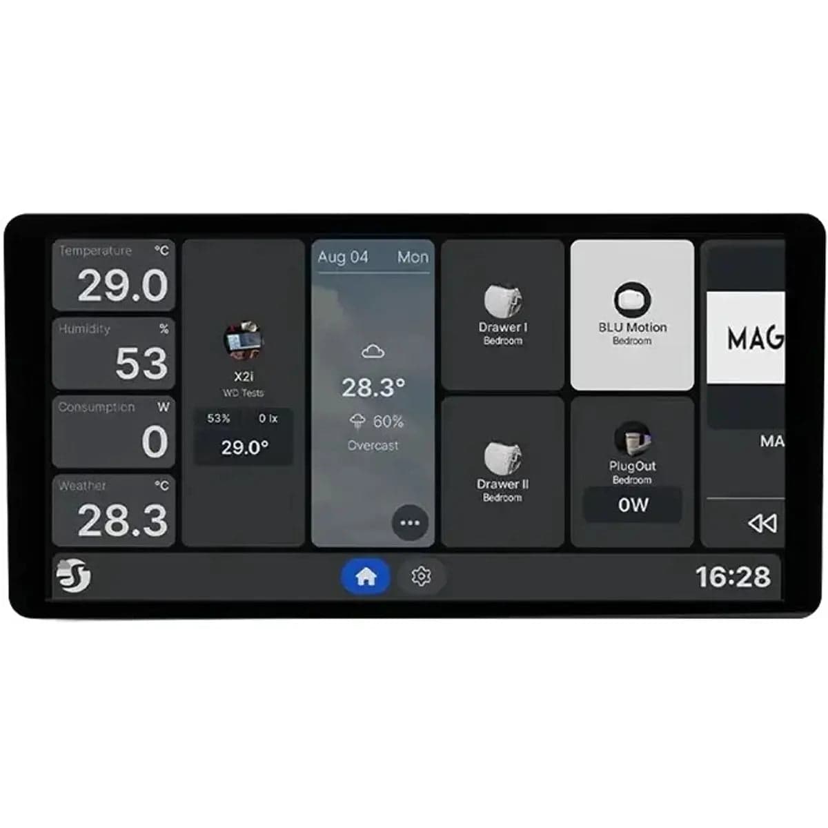Shelly Wall Display X2i WiFi/BLU 6.95" Preto