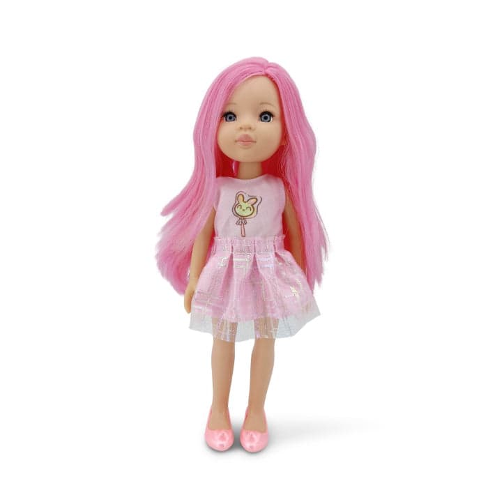 Boneca Moni Pretty Doll Pink Hair 33 cm