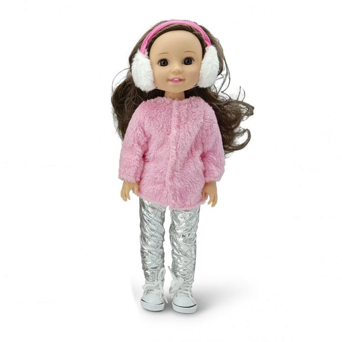 Boneca Pretty Girl Moni blusa rosa 38 cm