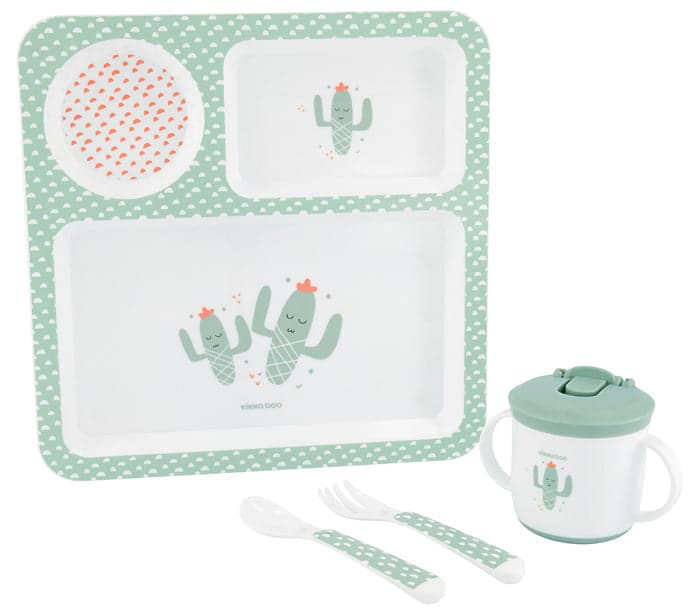 Conjunto refeição 4pçs Kikka Boo Cactus Menta