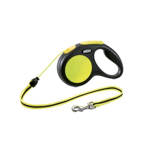 Flexi Trela Extensível Neon Reflector Cão 5m Lastro