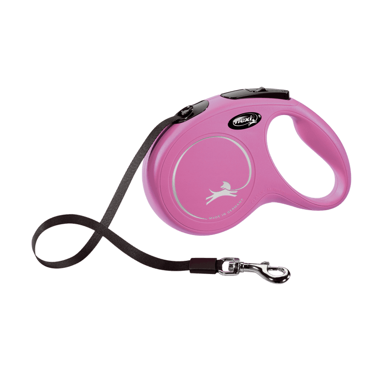 Flexi Correa Extensible de Cinta New Classic Rosa
