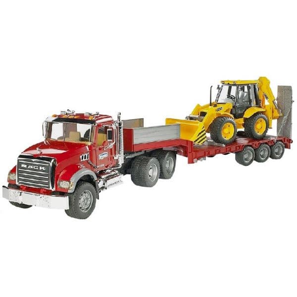 Bruder Camião Mack Granite com Retroescavadora - 02813