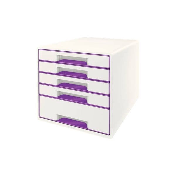 Leitz Arquivador Wow Cube 5 Gavetas Roxo (36.3 X 27 X 28.7 cm)