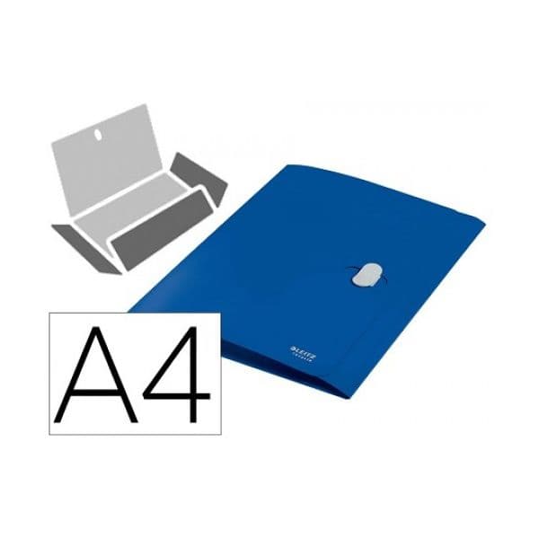 Leitz Pasta de Arquivo A4 c/Fecho 3 Abas Azul