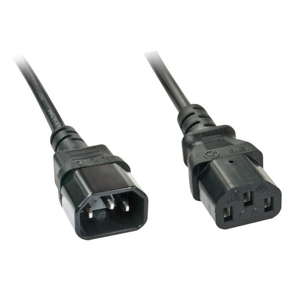 Lindy - 30332 cable de transmisión Negro 3 m C13 acoplador C14 acoplador - 30332