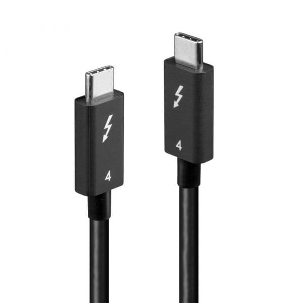 Lindy 31120 Cabo Thunderbolt 4 40Gbps 100W 1m Black