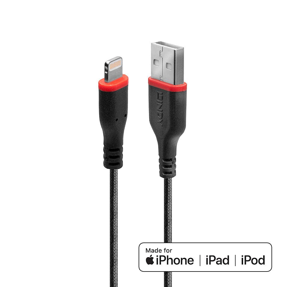 Lindy 31291 cabo Lightning 1 m Preto